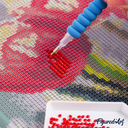 Pintar con Diamantes -Riviera Francesa Coloreada- Bastidor 25 x 25 cm. Figured´Art