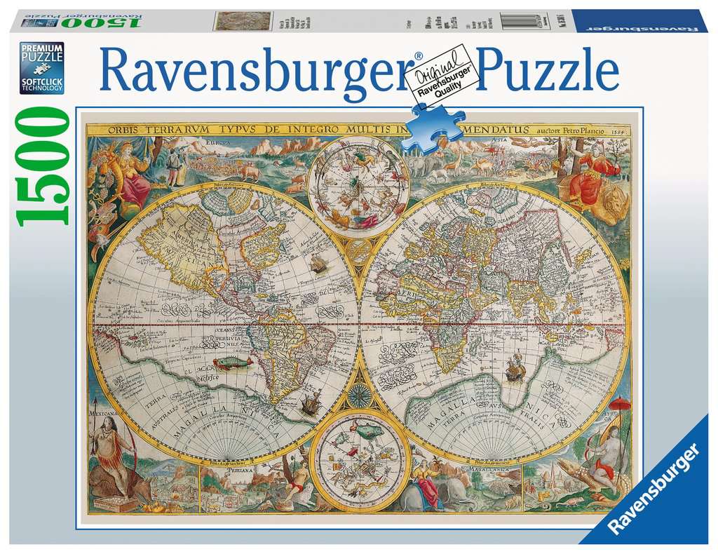 Puzzle 1500 piezas -Mapamundi Histórico- Ravensburger