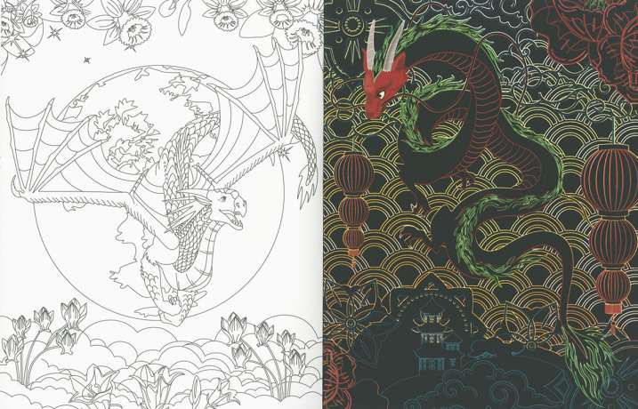 Dibujos para Colorear y Raspar -Dragones- Susaeta Ediciones