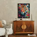 Pintar con Diamantes -Leopardo Coloreado Abstracto- Bastidor 40 x 50 cm. Figured´Art