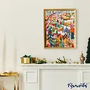 Pintar con Diamantes -Villa Invernal Colorida- Bastidor 40 x 50 cm. Figured´Art