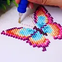 Set 9 Mini Pintar con Diamantes -Mariposas- 15 x 15 cm. Figured´Art
