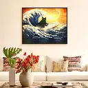 Pintar con Diamantes -Paraiso del Surf- Bastidor 40 x 50 cm. Figured´Art