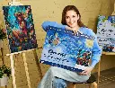Pintar con Diamantes -Ninfa y Mariposas- Bastidor 40 x 50 cm. Figured´Art