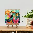 Pintar con Diamantes -Tucán Tropical- Bastidor 25 x 25 cm. Figured´Art