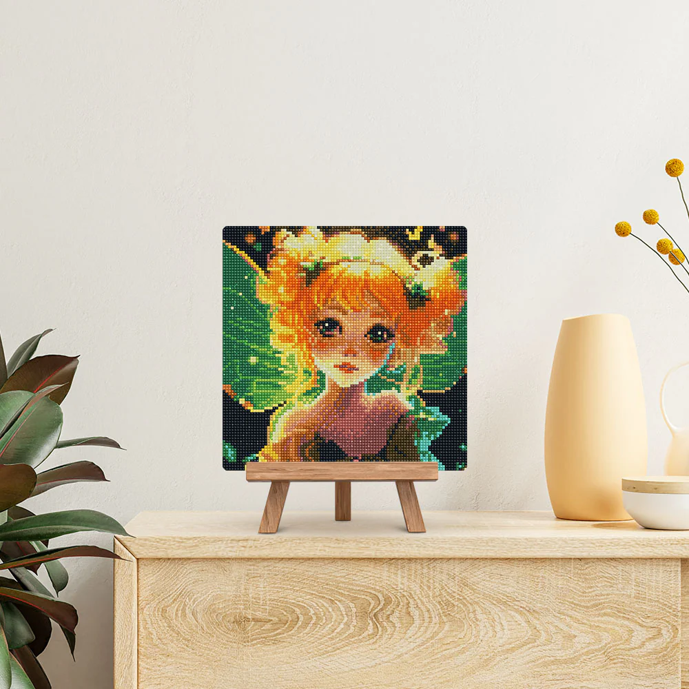 Pintar con Diamantes -Hada Pequeña- Bastidor 25 x 25 cm. Figured´Art