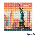 Pintar con Diamantes -Horizonte Luminoso sobre Nueva York- Bastidor 25 x 25 cm. Figured´Art