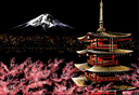 Arte para Rascar -Monte Fuji en Japón- A3 29,7 x42 cm. Figured´Art
