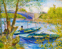 Set Punto de Cruz -Pesca de Primavera, Van Gogh- 32 x 40 cm. Figured´Art