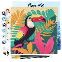 Pintar Por Números -Tucán Tropical- Bastidor 20 x 20 cm. Figured´Art