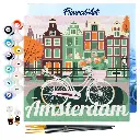 Pintar Por Números -Poster de Viaje a Amsterdam- Bastidor 20 x 20 cm. Figured´Art