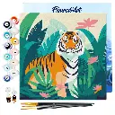 Pintar Por Números -Tibre de Bengala- Bastidor 20 x 20 cm. Figured´Art