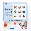 Set 9 Mini Pintar con Diamantes -Mariposas- 15 x 15 cm. Figured´Art