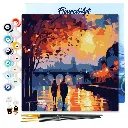 Pintar Por Números -Noche Romántica- Bastidor 20 x 20 cm. Figured´Art
