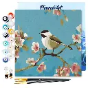 Pintar Por Números -Pajarito en Rama- Bastidor 20 x 20 cm. Figured´Art