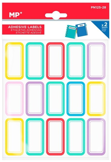 Etiquetas Adhesivas Personalizables 25 x 49 mm. (2 Hojas)