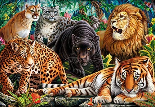 Puzzle 500 piezas -Gatos Salvajes- Clementoni