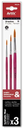 Set 3 Pinceles Redondos Acuarela Sintéticos Nº3, 7 y 10 Artix