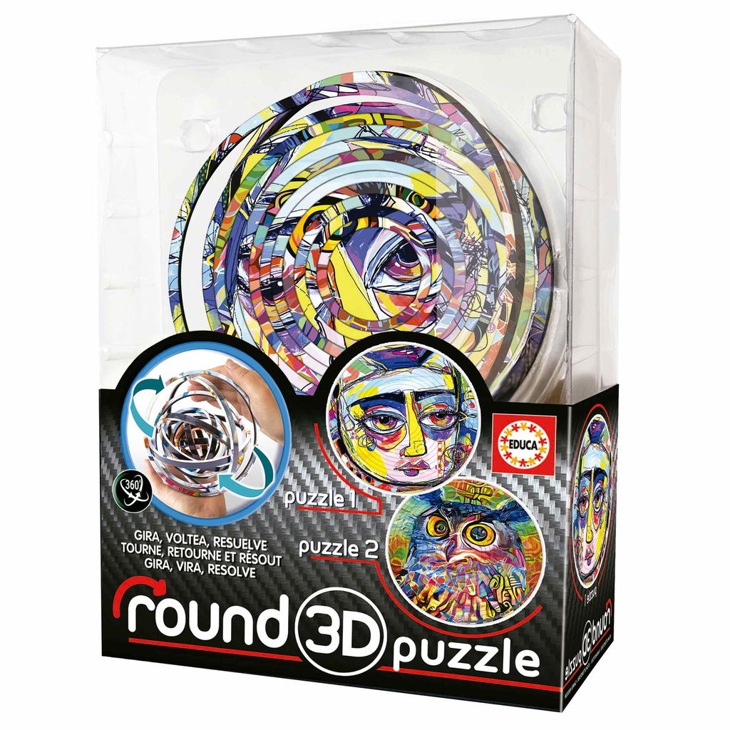 Puzzle 3D Round -Abstract- Educa