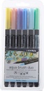 Estuche 6 Rotuladores -Tonos Pastel Aqua Brush Duo- Doble Punta Lyra