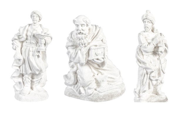 Figuras Reyes Magos 28 cm. (3 pzs.) Escayola