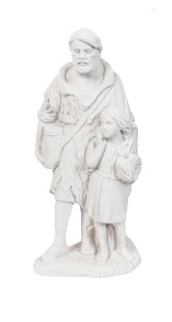Pastor con Niña 18 cm. Escayola