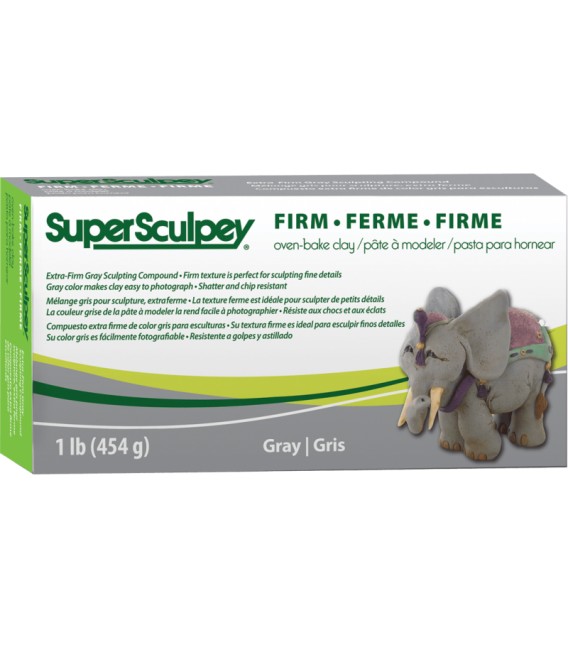 Super Sculpey 454 gr. -Firm- Gris