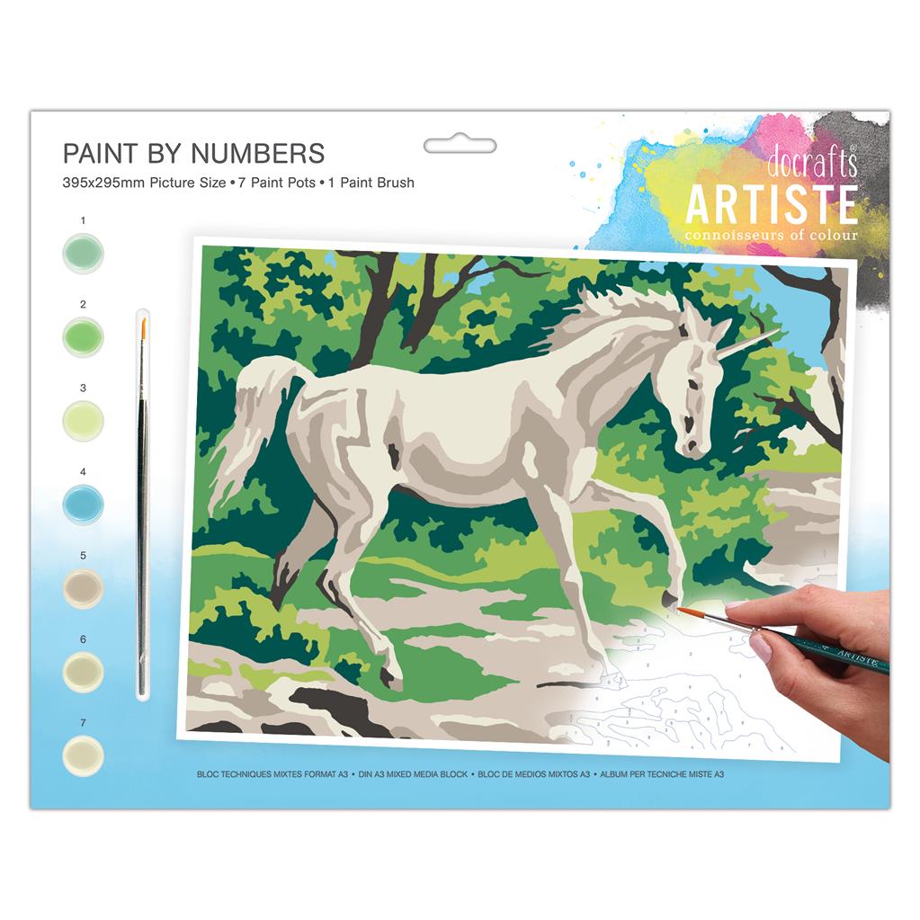 Pintar por Números Iniciación -Unicornio Místico- Docrafts