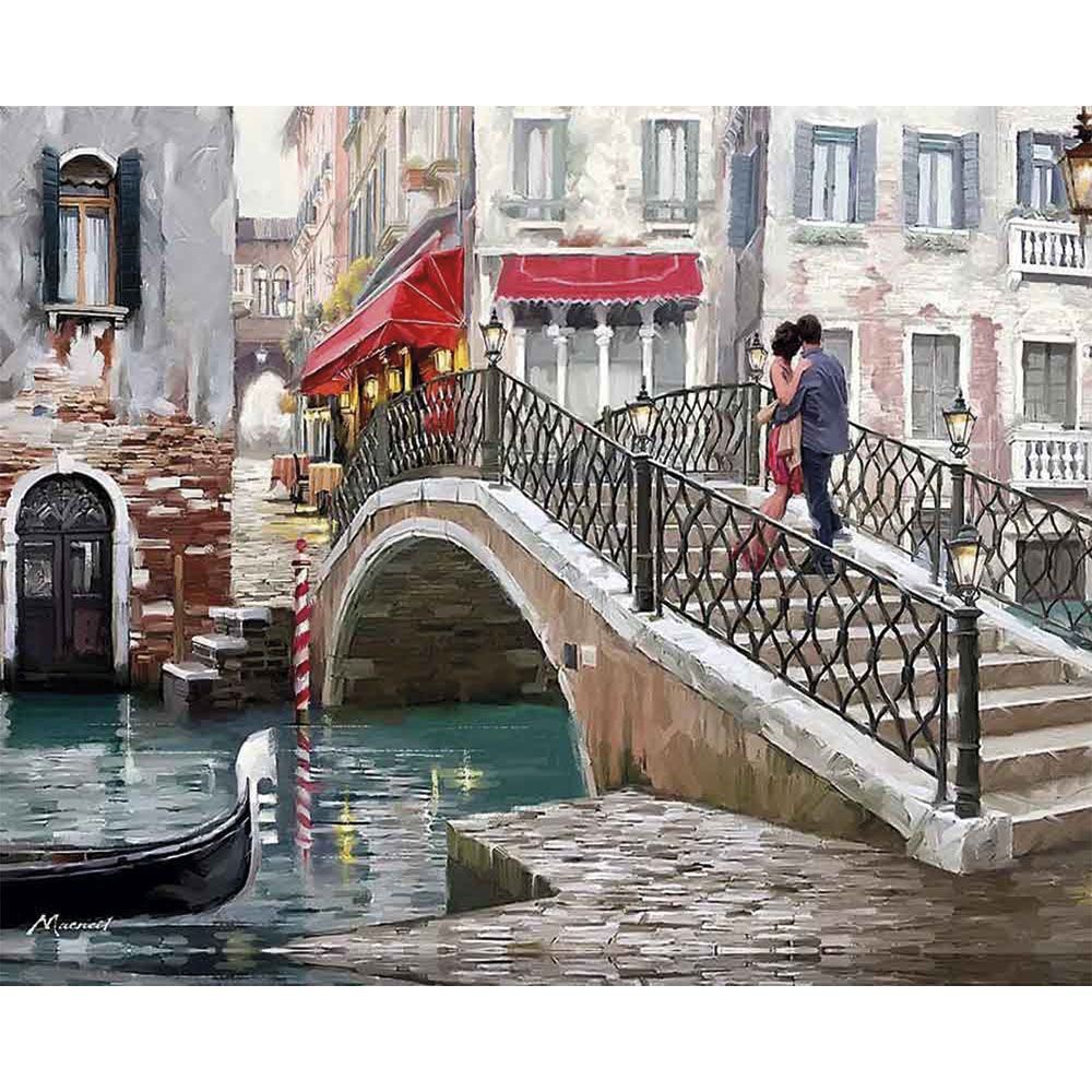 Pintar Por Números -Love in Venice- Bastidor 40 x 50 cm. Alex Bog