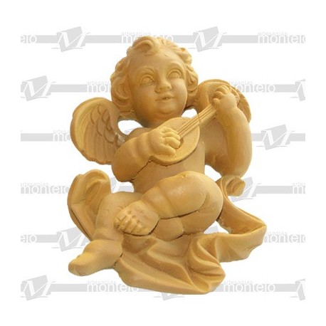 Figura Poliuretano -Angel con Laud- 18 x 13 cm.