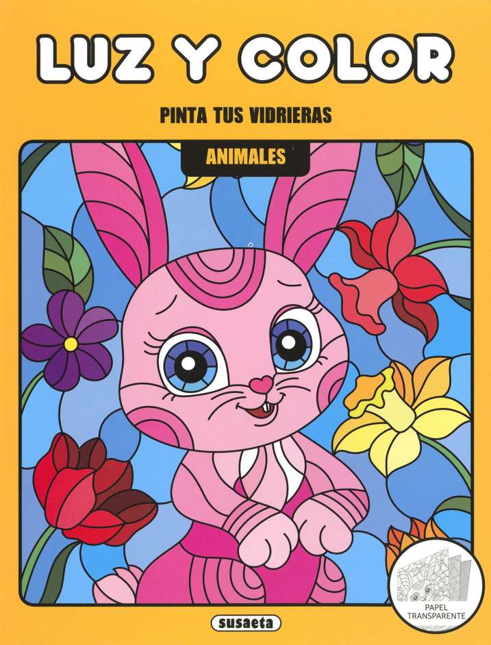 Pinta tus Vidrieras -Luz y Color- Animales- Susaeta Ediciones