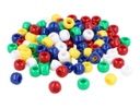 Cuentas Plástico -Donuts- Multicolor Opaco Colores 9 mm. (400 pzs.)