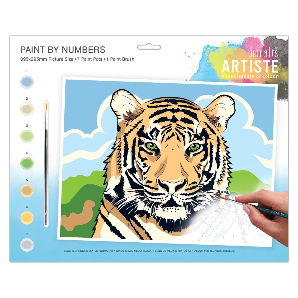 Pintar por Números Iniciación -Tigre- Docrafts