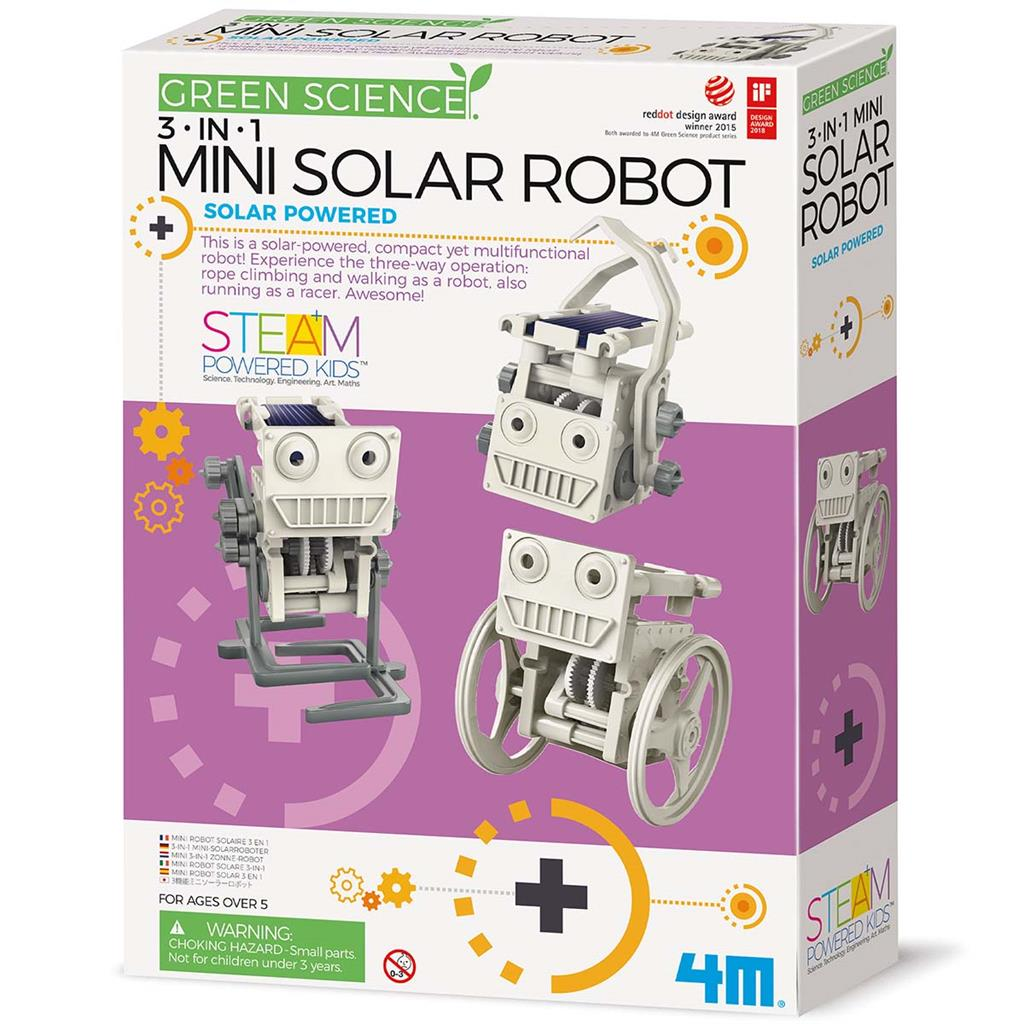 Green Science -Mini Robot Solar 3 en 1- 4M