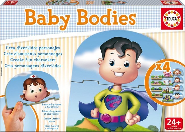 Set 4 Minipuzzles Baby Bodies Educa
