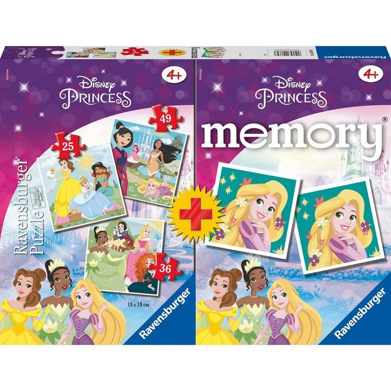 Multipack Memory + 3 Puzzles -Princess- Ravensburger