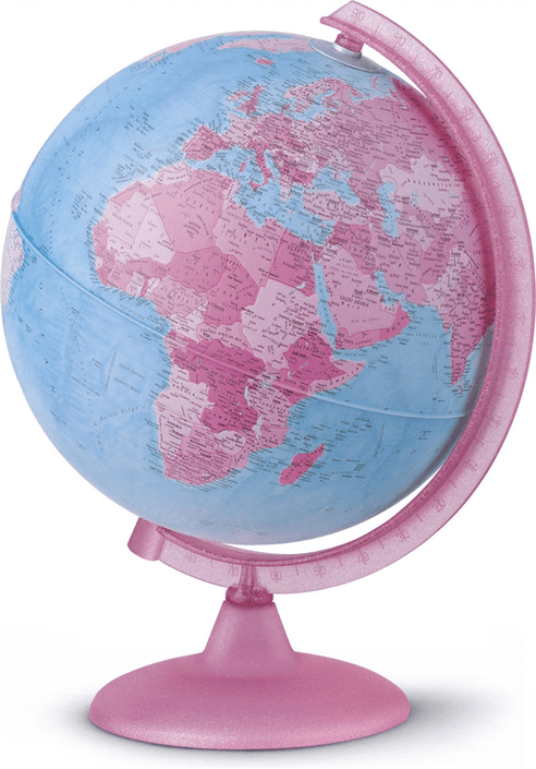 Esfera Terrestre -Pink- 25 cm. Con Luz