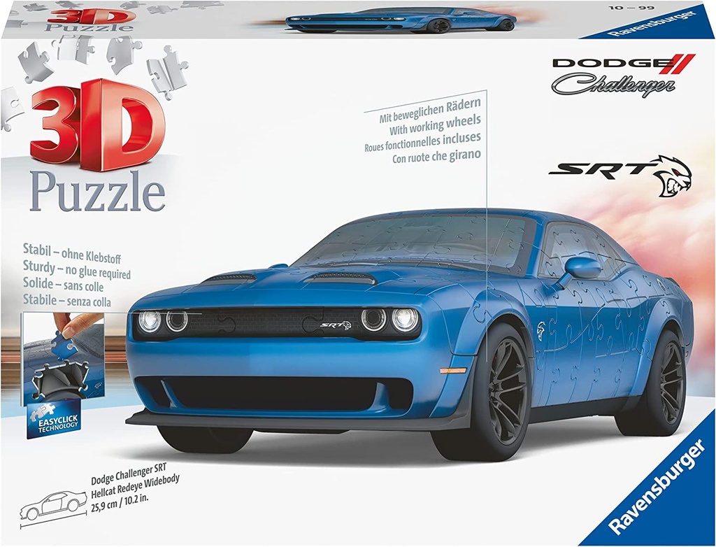 Puzzle 3D Midi 108 piezas -Dodge Challenger SRT- Ravensburger