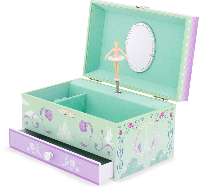 Caja Joyero Musical con Cajón -París Primavera-
