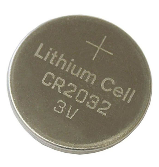Pila Botón de Litio CR2032 3,0 V. 20,0 x 3,2 mm.