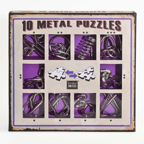 Set 10 Puzzles Metal -Violeta- Eureka