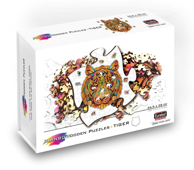 Puzzle Madera 138 piezas -Arcoiris Tigre- Eureka