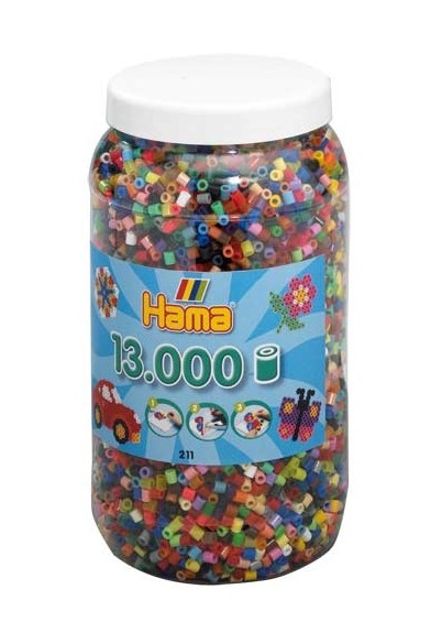 Cubo Hama Midi 10 Colores Surtidos (10.000 piezas)