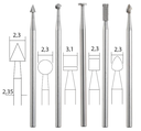 Fresas Surtidas Acero Tungsteno Vanadio Diám. 2,3 mm. (5 pzs.) Proxxon