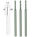 Broca Acero Rápido Espiral 1,2 mm. (3 pzs.) Proxxon