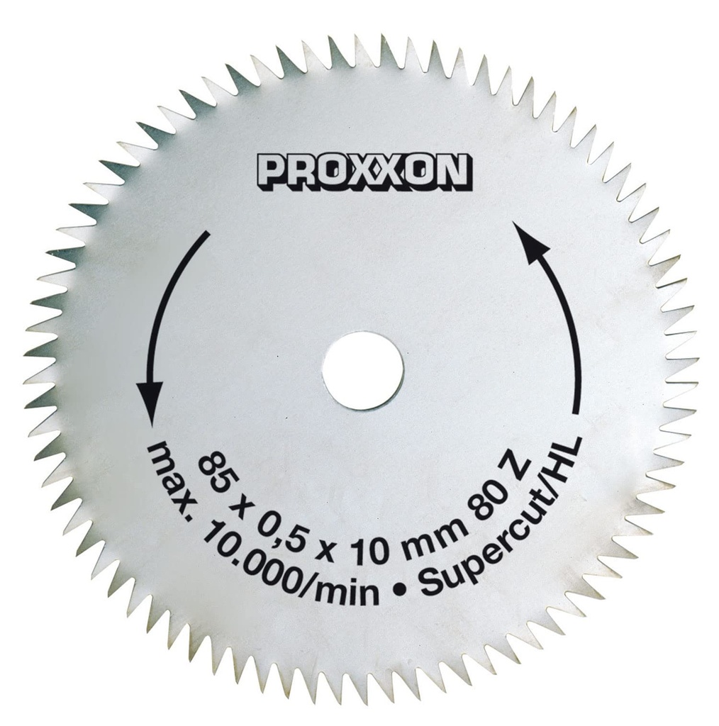 Hoja Sierra Circular 85 mm. 80Z Madera / Plásticos para Sierra FET Proxxon