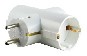 Base Adaptador 3 Tomas Tierra 16A/ 250V Blanco