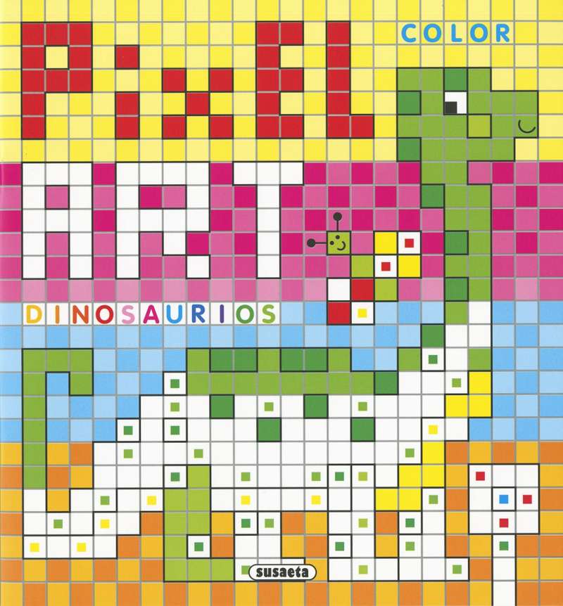 Pixel Art Color -Dinosaurios- Susaeta