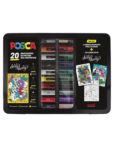 Maletín Metal Surtido 20 Rotuladores Posca
