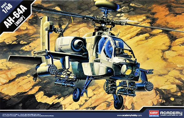 Helicóptero 1/48 -AH-64A- Academy